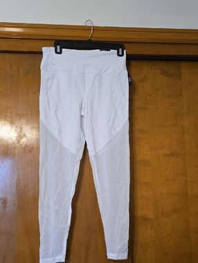Victoria's Secret White Sheer Panel Leggings